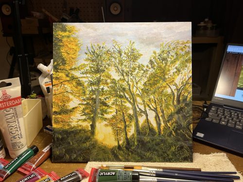 完成した2枚目の森の絵
