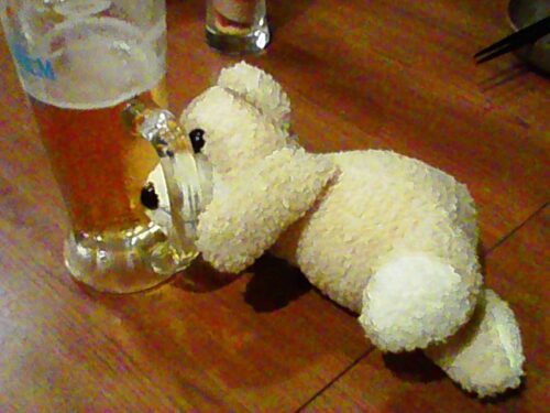 飲み会を満喫するキャンドゥのくま
