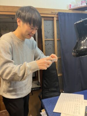 コード譜を撮影中