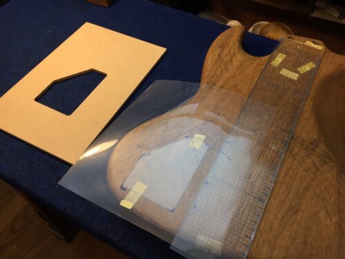 テンプレートを張る位置を決めた