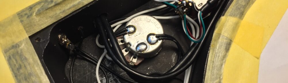 ピックアップの配線が完了