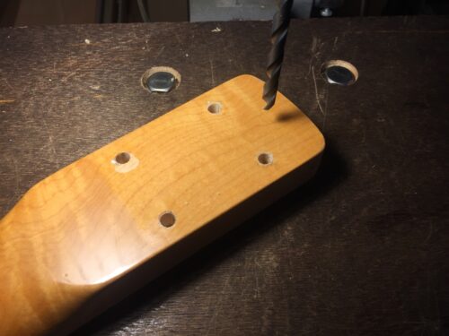 埋木に合わせて拡げた