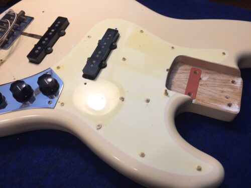 ネジ穴を埋めた