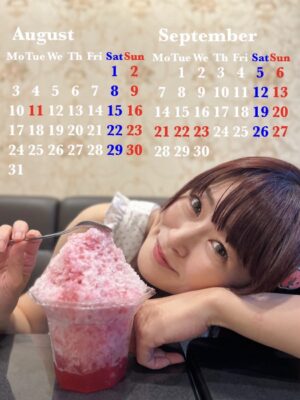 2026年8月のカレンダー撮影
